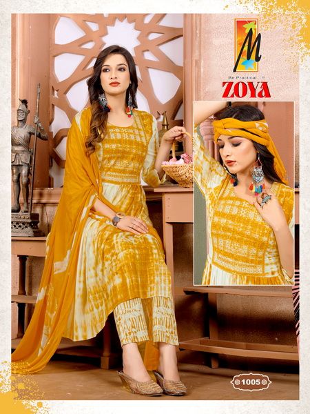 Master Zoya Reyon Designer Kurti Bottom With DupattaCollection